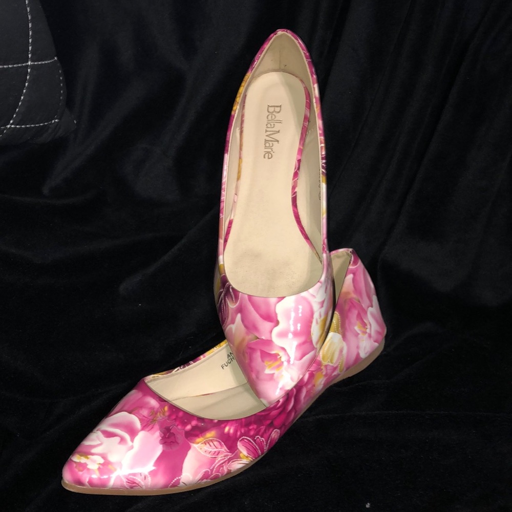 Pink Floral Flats